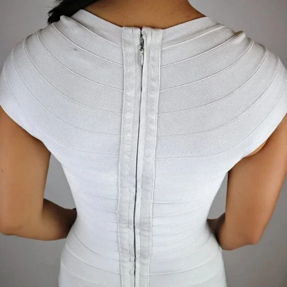 Herve Leger White Nahla Bandage Dress $1290 - Picture 9 of 14